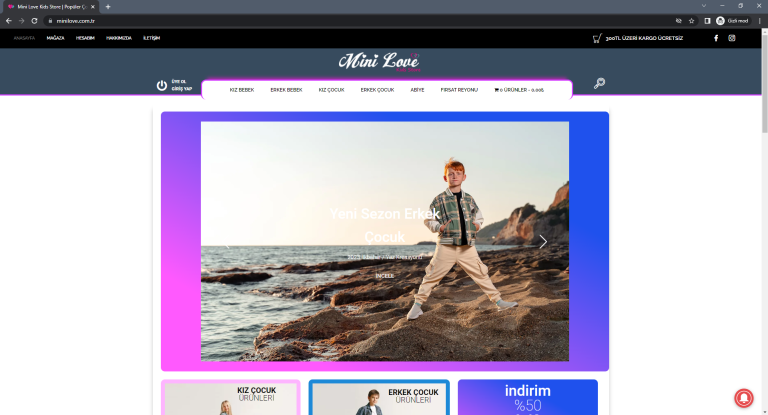 minilove-kids-web-sitesi-e-ticaret